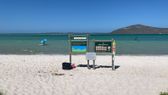 Wingfoilers on the turquoise Langebaan lagoon at Klein Oesterwal